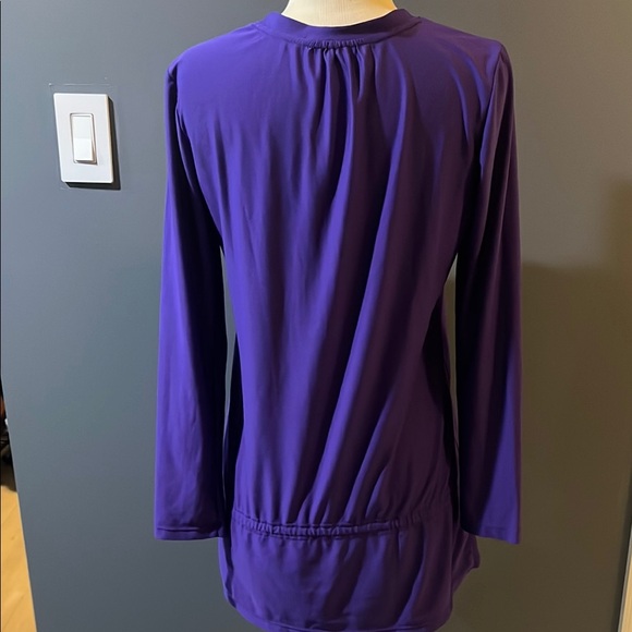 Athleta Purple V-Neck Long Sleeve Swim Cover Up Dress. Small - Picture 3 of 4